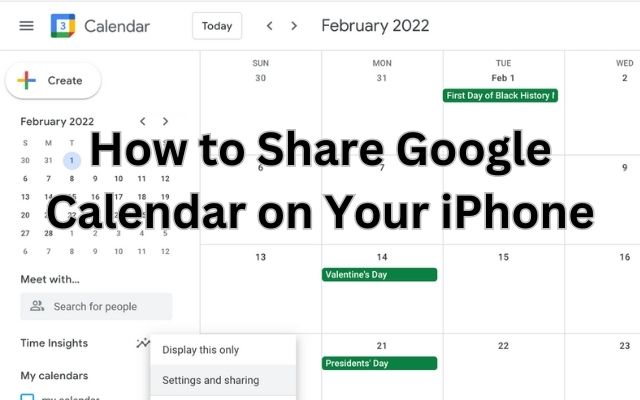 Share Google Calendar