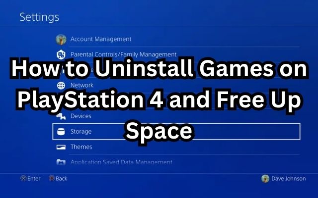 Uninstall Games on PlayStation 4