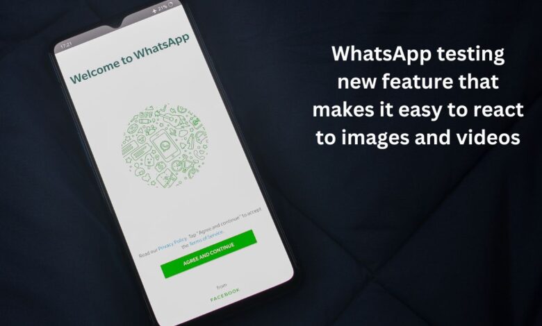 WhatsApp testing new feature that makes it easy to react to images and videos